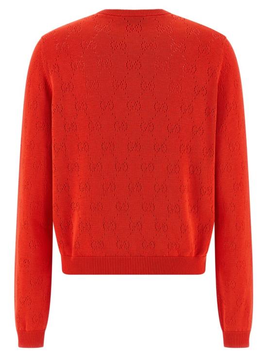 26SS 구찌 GG 포인텔 코튼 실크 가디건 856202XKFCO5741 Red - GUCCI