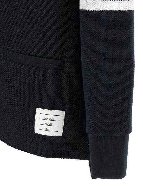 26SS 톰브라운 텍스처드 피케 4바 가디건 MJT554AJ0248415 Black - THOM BROWNE