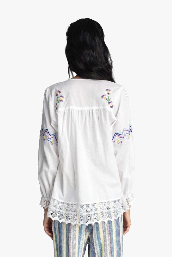  안나 수이 블라우스 모닝글로리 자수 - ANNA SUI