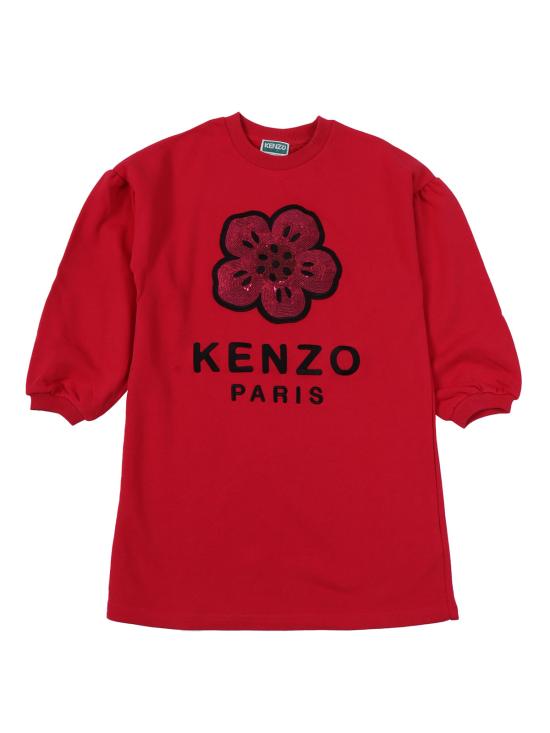  [키즈] 겐조 원피스 키즈 켄조 스웨트셔츠 드레스 레드 - KENZO
