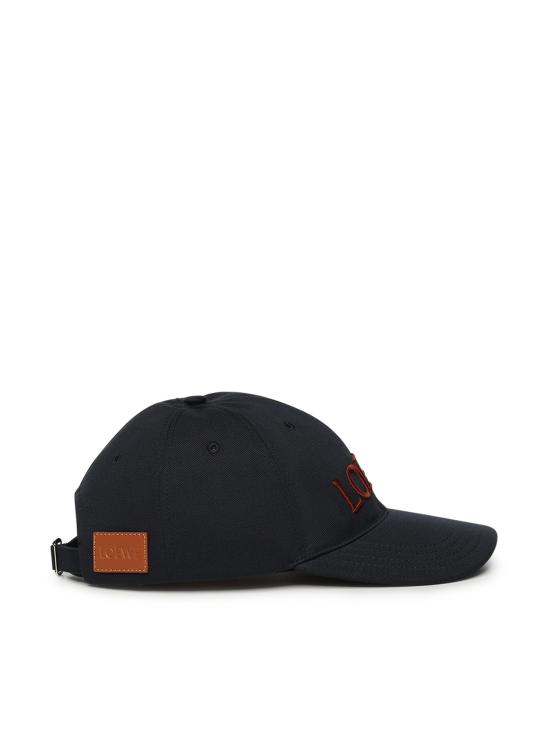 26SS 로에베 로고 자수 캡 K820358X68 5544 Deep Navy Blue - LOEWE