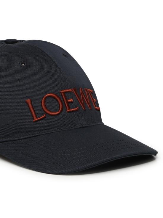 26SS 로에베 로고 자수 캡 K820358X68 5544 Deep Navy Blue - LOEWE