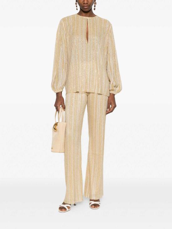 26SS 미소니 스트레이트 팬츠 DS26SI08BK01GHS01KN Gold - MISSONI
