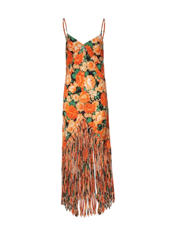 26SS 핑코 롱 원피스 106825 A3AOAS4 Multicolor Orange Green