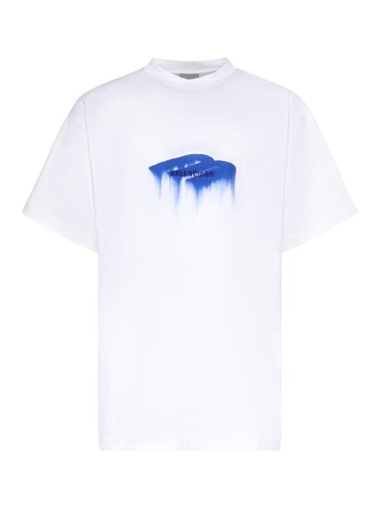 26SS 발렌시아가 반팔 티셔츠 850345 TUVJ89000 WHITE