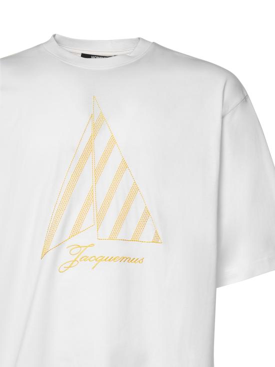 26SS 자크뮈스 반팔 티셔츠 TSU00321AJ00285 1NH White yellow - JACQUEMUS