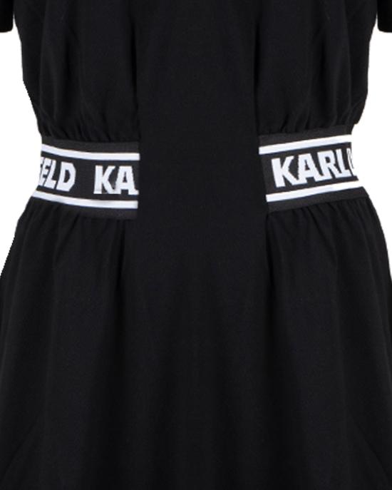  칼라거펠트 미디 원피스 231W1351 999 Black NERO - KARL LAGERFELD