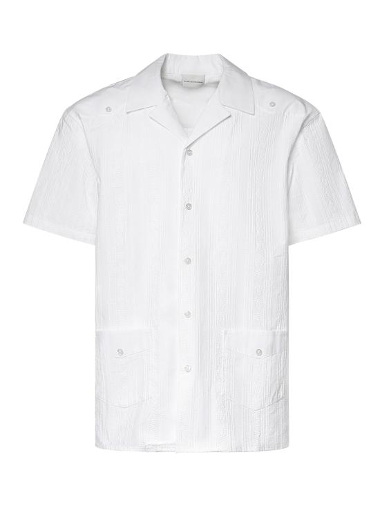 26SS 드롤드무슈 반팔 셔츠 KSH258CO286 WT WHITE