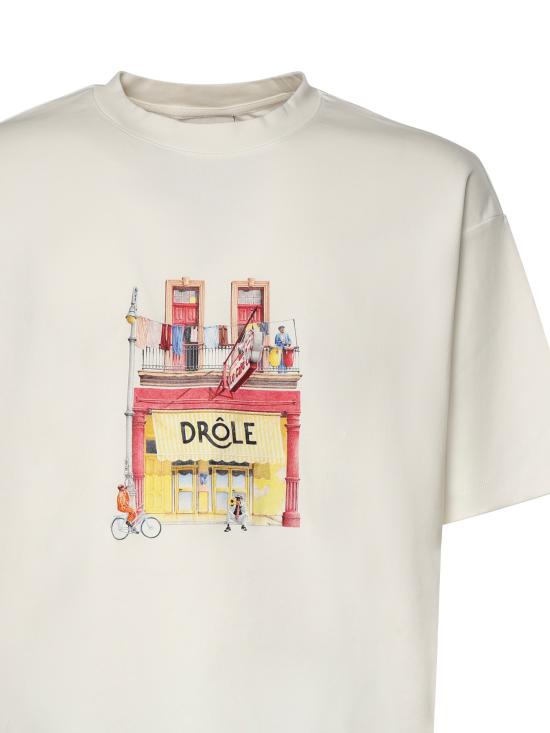 26SS 드롤드무슈 반팔 티셔츠 KTS307CO002 OW OFF WHITE - DROLE DE MONSIEUR