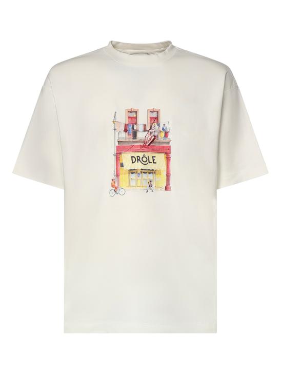 26SS 드롤드무슈 반팔 티셔츠 KTS307CO002 OW OFF WHITE
