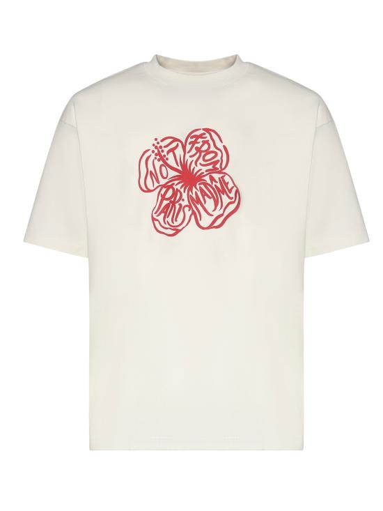 26SS 드롤드무슈 반팔 티셔츠 JTS292CO002 OW IVORY White