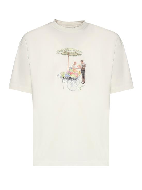 26SS 드롤드무슈 반팔 티셔츠 KTS310CO002 OW OFF WHITE