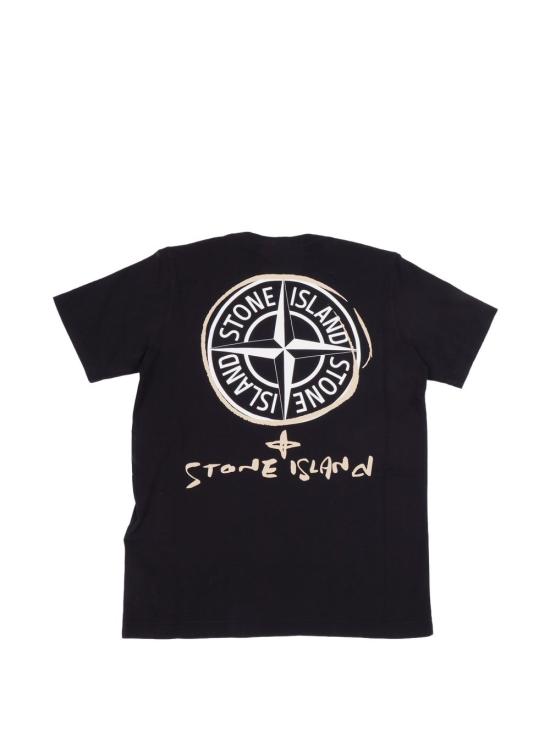 26SS [키즈] 스톤 아일랜드 티셔츠 2100009 S0377V0029 Black - STONE ISLAND