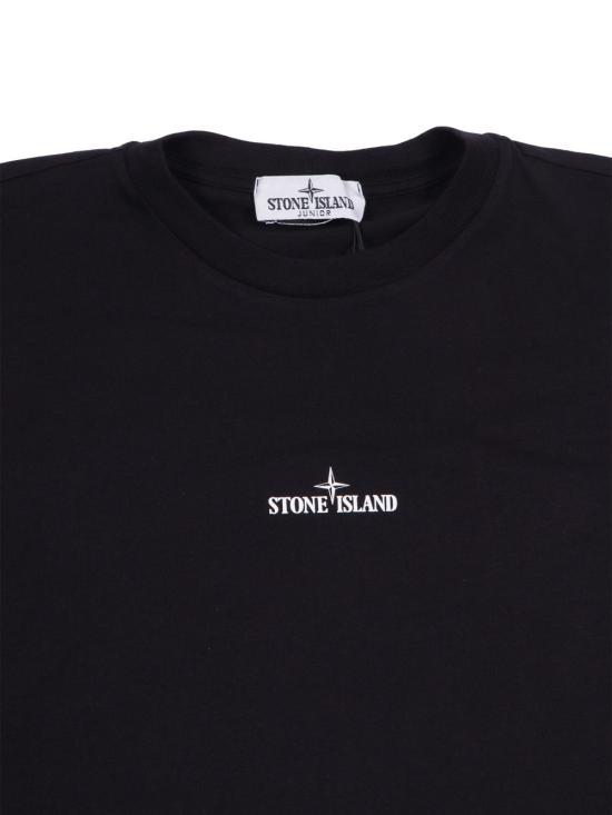26SS [키즈] 스톤 아일랜드 티셔츠 2100009 S0377V0029 Black - STONE ISLAND