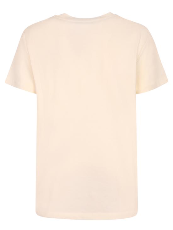 26SS 몽클레어 자수 로고 코튼 티셔츠 8C00030 89AUO 034 White - MONCLER