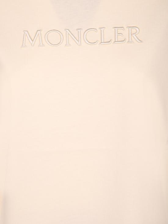 26SS 몽클레어 자수 토널 로고 코튼 티셔츠 8C00021 89AUO 037 Beige - MONCLER