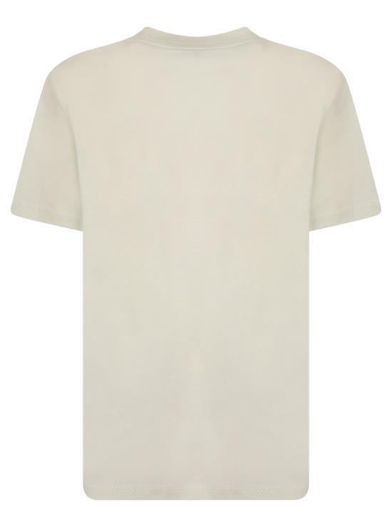 26SS 몽클레어 자수 토널 로고 코튼 티셔츠 8C00021 89AUO 80E White - MONCLER
