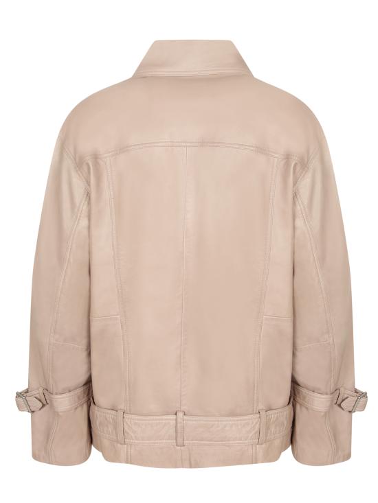 26SS 핑코 가죽 자켓 106231 A31X I31 Beige - PINKO