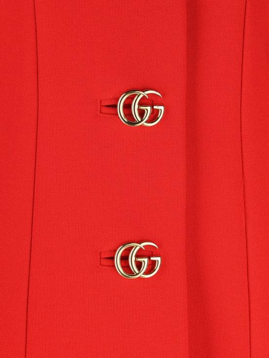 26SS 구찌 더블 G 버튼 울 나떼 코트 860471 ZHW106544 Bordeaux ivory - GUCCI