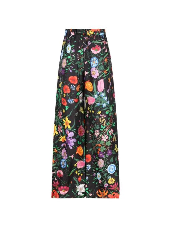 26SS 구찌 플로라 프린트 실크 트윌 팔라초 팬츠 867082 ZAUU81066 MULTICOLOR MC - GUCCI