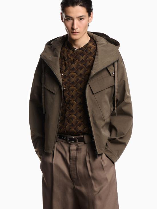 26SS 엠포리오 아르마니 긴팔 셔츠 EM005679TE20668 P1006 Brown - EMPORIO ARMANI