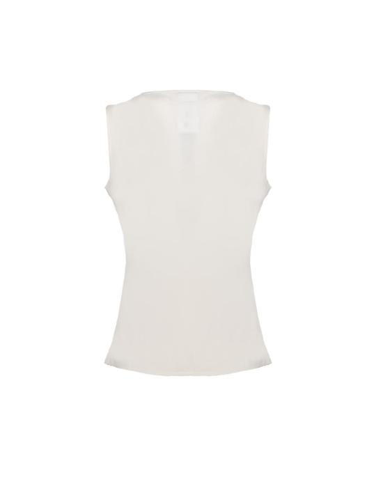 26SS 페니 블랙 민소매 티셔츠 2611971133270 001 Bianco - PENNYBLACK