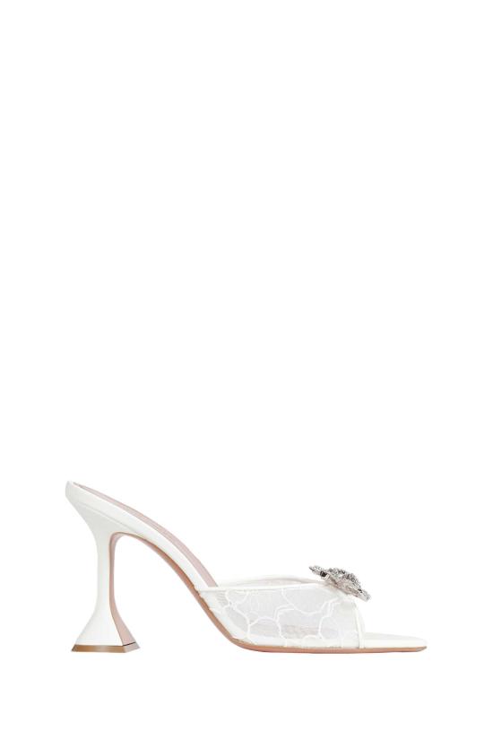 26SS 아미나 무아디 뮬/슬리퍼 ROSIELACESLIPPER95 IVORY Bianco