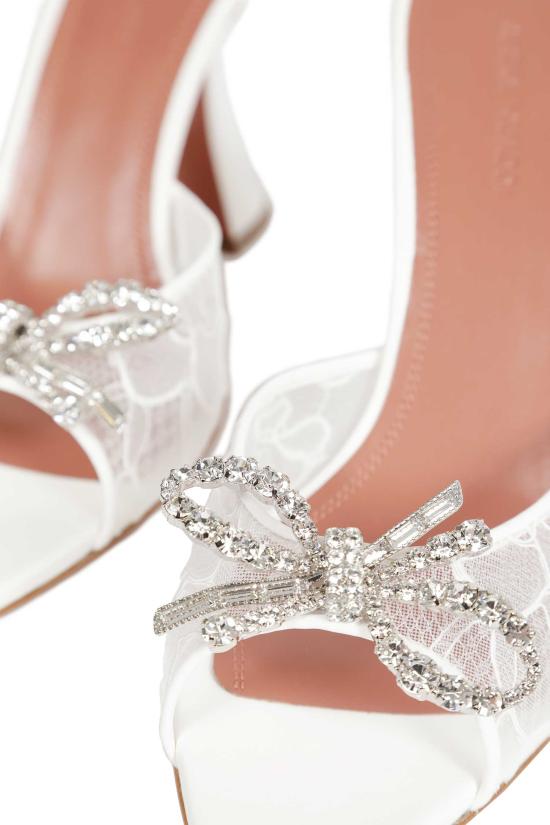 26SS 아미나 무아디 뮬/슬리퍼 ROSIELACESLIPPER95 IVORY Bianco - AMINA MUADDI