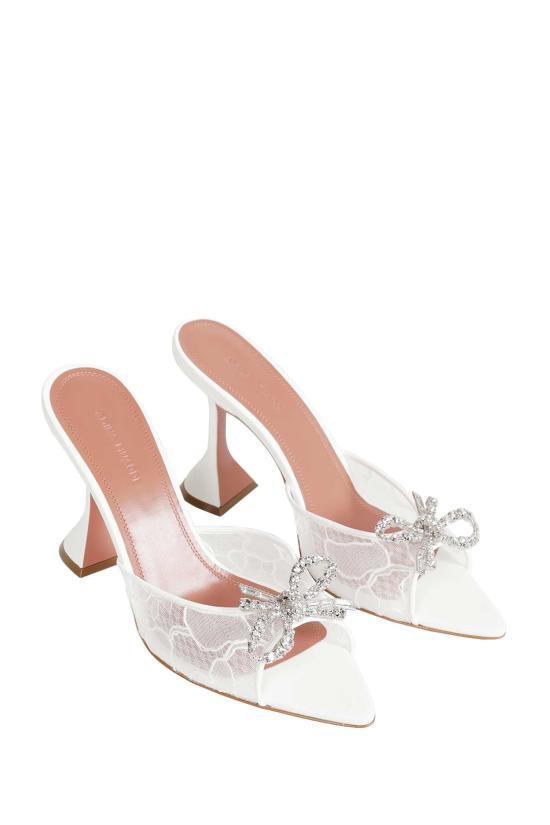 26SS 아미나 무아디 뮬/슬리퍼 ROSIELACESLIPPER95 IVORY Bianco - AMINA MUADDI