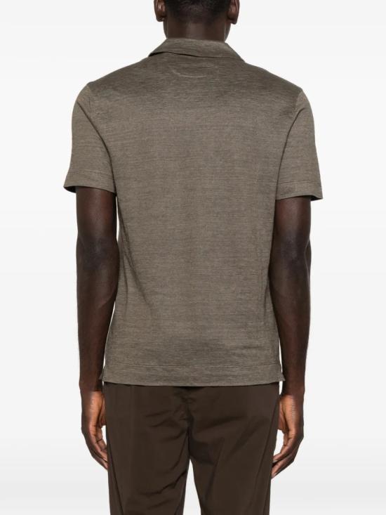 26SS 에르메네질도제냐 폴로 티셔츠 UH352A3H747 N07 Verde - ERMENEGILDO ZEGNA