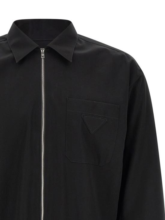 26SS 프라다 코튼 지퍼셔츠 SC855SOOO19AMF0002 Black - PRADA