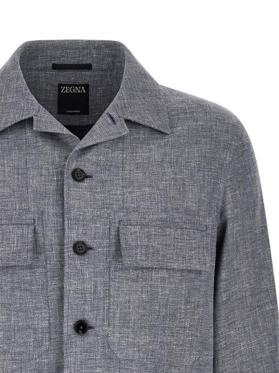 26SS 에르메네질도제냐 긴팔 셔츠 UHV22A3SOT6B422 Grey - ERMENEGILDO ZEGNA