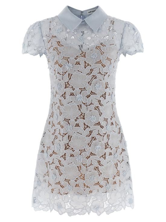 26SS 셀프 포트레이트 숏 원피스 RS26171SBLBLUE White