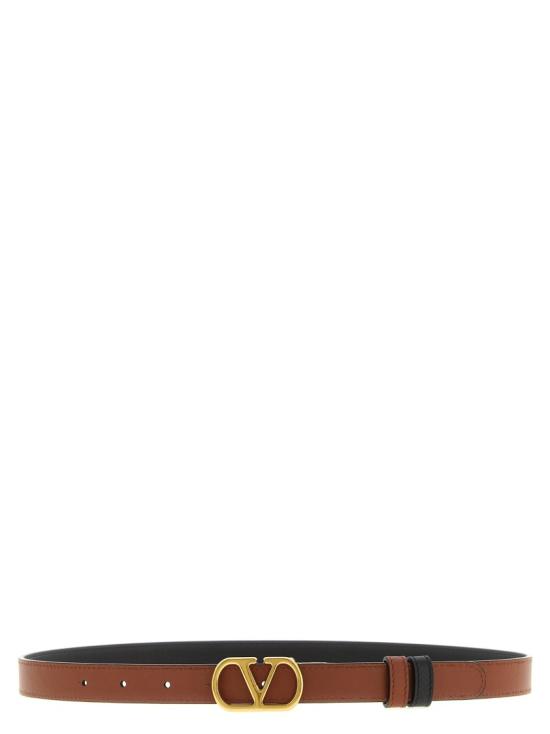 26SS 발렌티노 가라바니 V로고 시그니처 리버서블 샤이니 카프스킨 벨트 W2T0SU8IYRDRN Black - VALENTINO GARAVANI