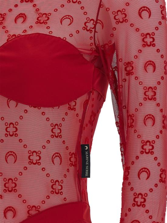 26SS 마린세르 바디수트 티셔츠 WTO474ACJER0005RD11 Red - MARINE SERRE