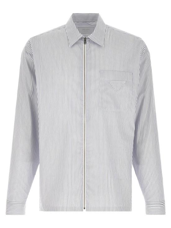 26SS 프라다 코튼 지퍼셔츠 SC855SOOO189FF022X White