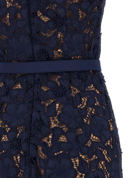 26SS 셀프 포트레이트 원피스 RS26171MNNAVY Black - SELF PORTRAIT