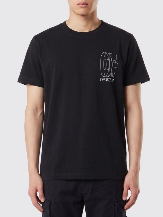 26SS 오프화이트 반팔 티셔츠 OMAA027S26JER003 0001 Black