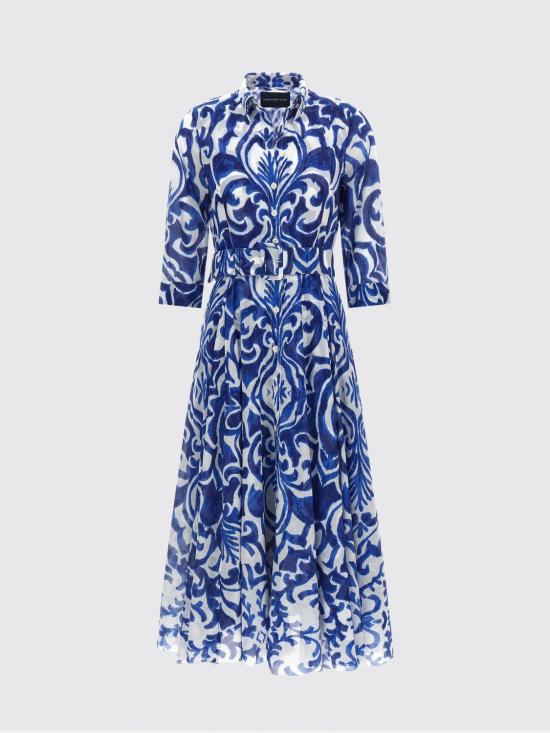 26SS 사만다 성 롱 원피스 ASTERDRESS WHITECOBALTBLU Blue - SAMANTHA SUNG