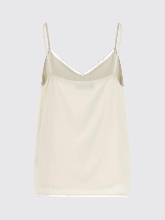 26SS 파비아나 필리피 크레프 드 신 란제리 탑 TPD276F281M152 0145 Butter - FABIANA FILIPPI