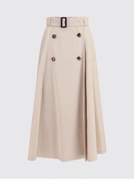 26SS 버버리 개버딘 트렌치 미디 스커트 8126613 Beige - BURBERRY