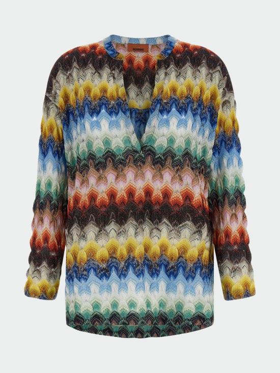 26SS 미소니 긴팔 티셔츠 DS26SJ01BR015J SMSNV Multicolor - MISSONI