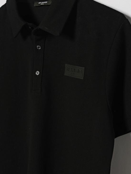 26SS [키즈] 발망 폴로 셔츠 BY8Q01Z3658 930NE Black - BALMAIN