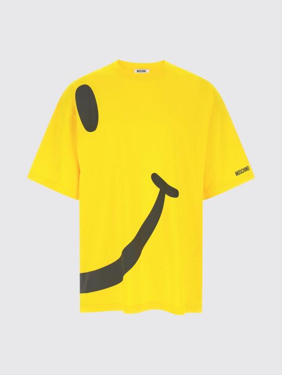 26SS 모스키노 반팔 티셔츠 07080241 1027 Yellow - MOSCHINO