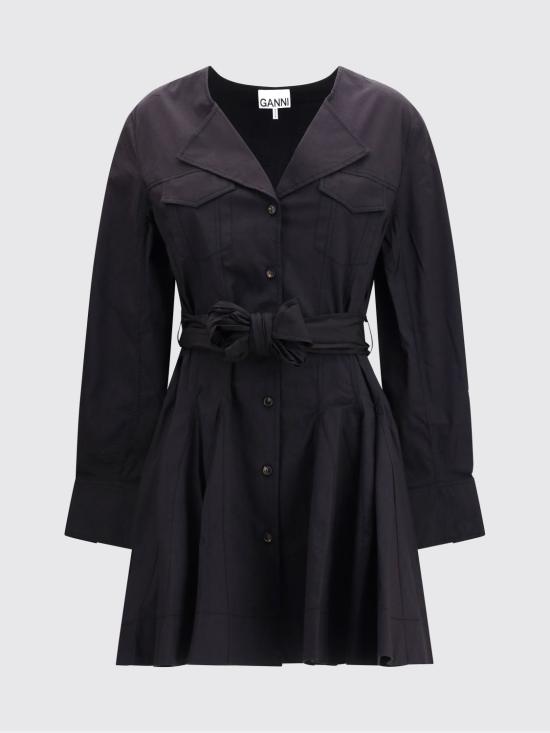 26SS 가니 롱 원피스 A1030479 099 Black - GANNI