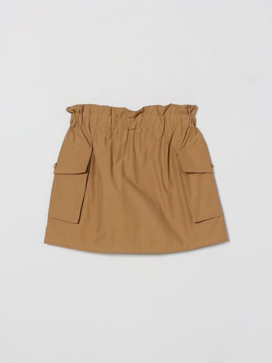 26SS [키즈] 발망 스커트 BY7B01B0094 116 Brown - BALMAIN