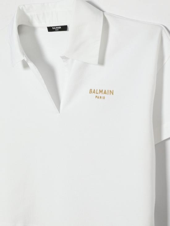 26SS [키즈] 발망 티셔츠 BY8B31Z3658 100BC White - BALMAIN