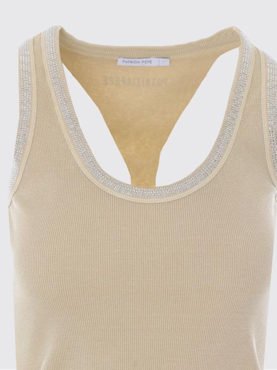 26SS 파트리지아페페 민소매 티셔츠 8M1787J373 B877 Beige - PATRIZIA PEPE