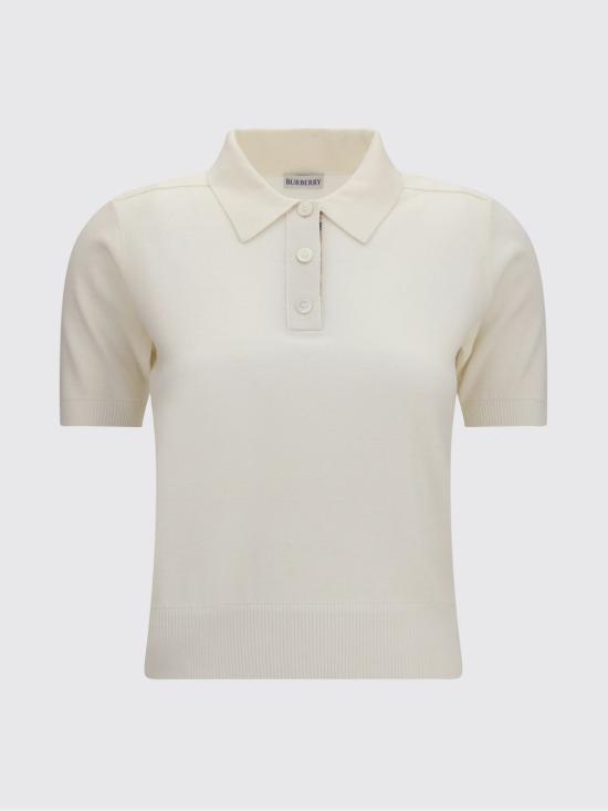 26SS 버버리 울 폴로 셔츠 8112168 White - BURBERRY