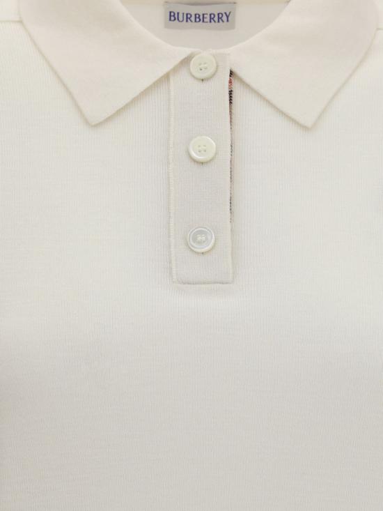 26SS 버버리 울 폴로 셔츠 8112168 White - BURBERRY